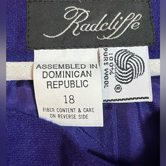 Indigo purple wool skirt by Radcliffe 100% pure wool size 18 - Picture 2 of 6